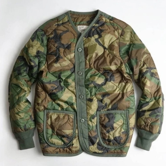 Alpha Industries M-65 Defender Woodland Camo Military Quilted Liner Jacket - Picture 1 of 4